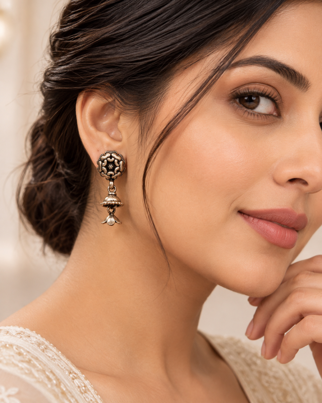 Vintage Floral Jhumka Danglers