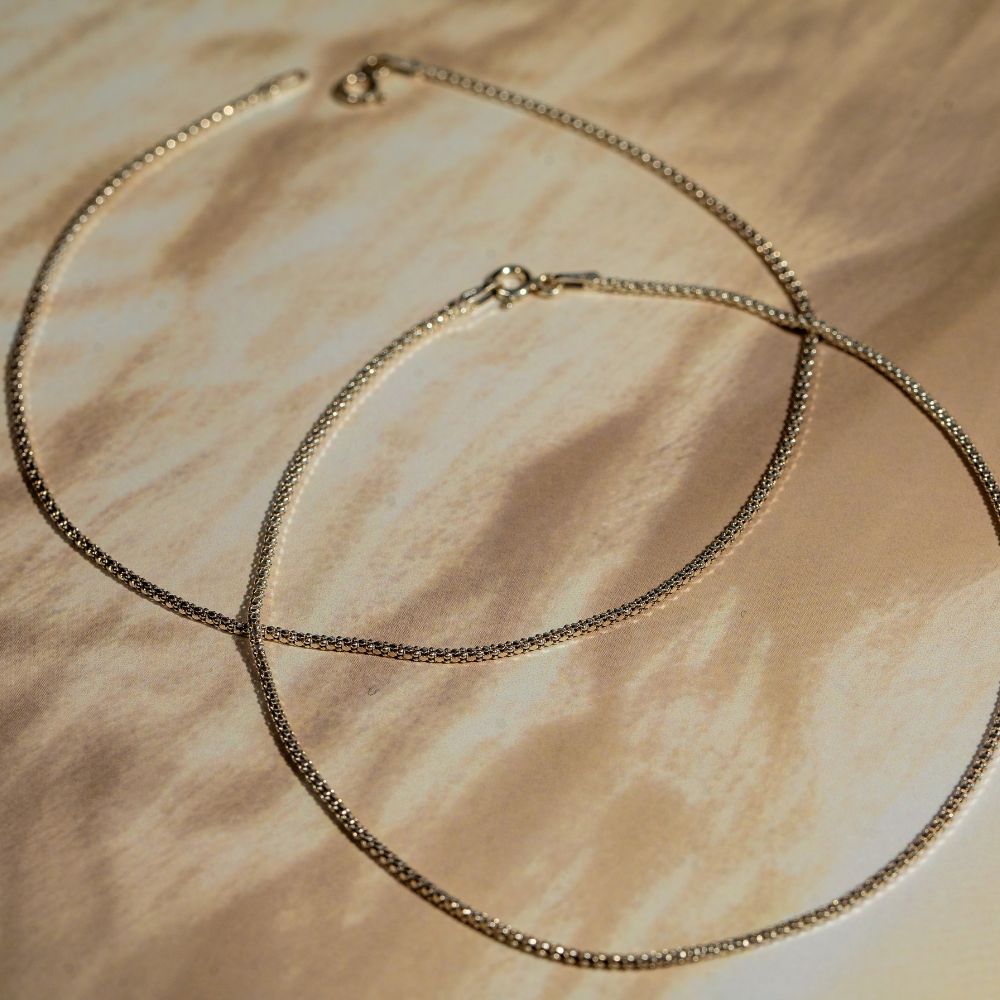Sterling silver Italian design anklet