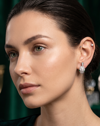 The Serpentine Gaze Silver Earrings