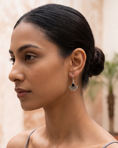 Moonstone Dangle Earrings - Chand Baliyan