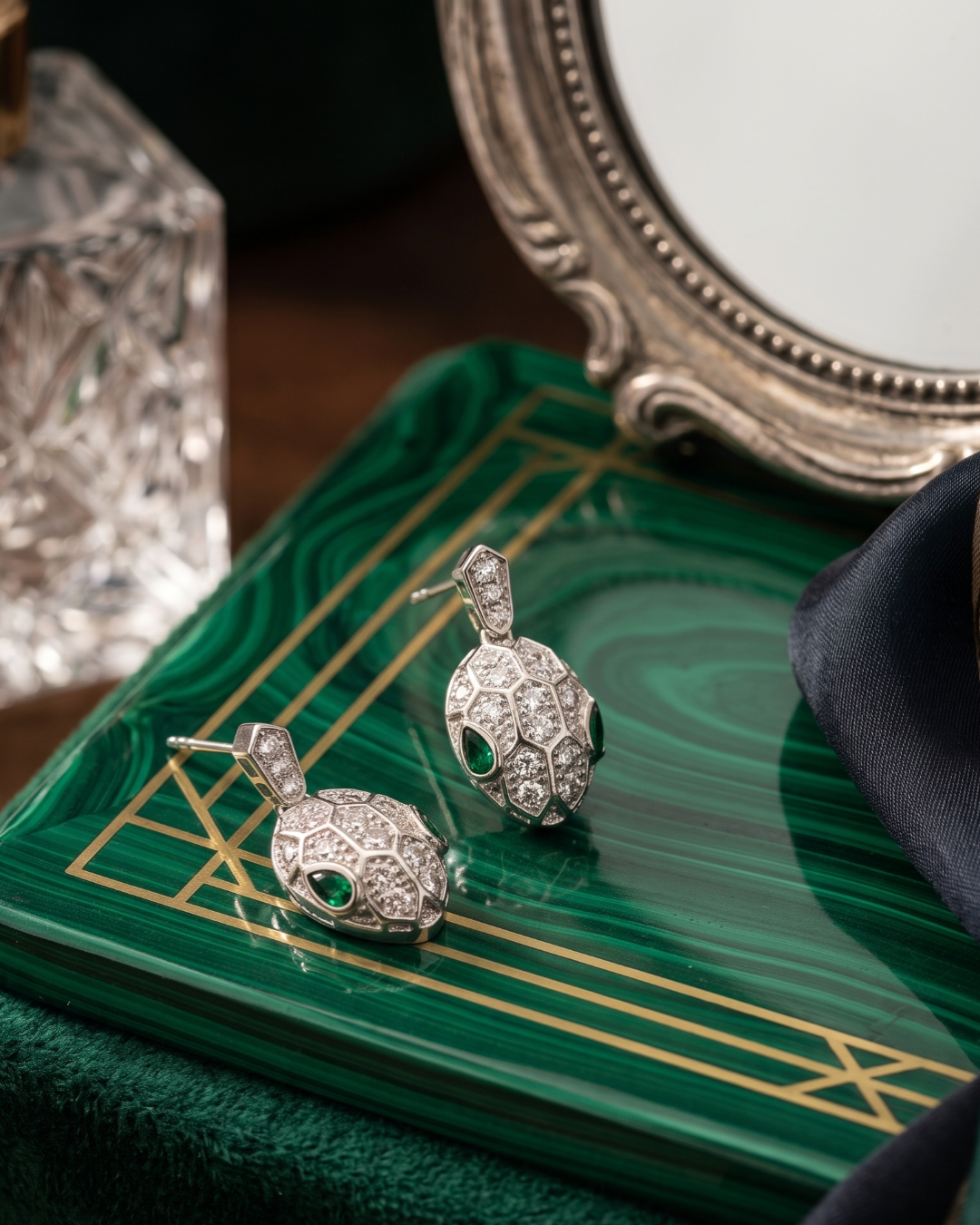 The Serpentine Gaze Silver Earrings