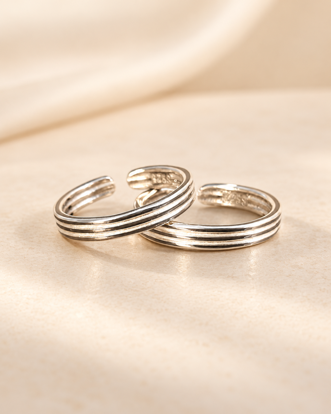 Triple-Line Adjustable Toe Rings